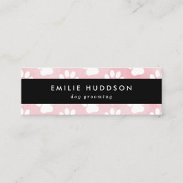 Muster von Pfoten, Hunde-Groomer, Hunde-Walker, Pe Mini Visitenkarte