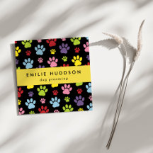 Muster von Pfoten, Hunde-Groomer, Hunde-Walker, Pe