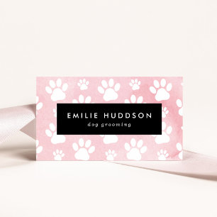 Muster von Pfoten, Hunde-Groomer, Hunde-Walker, Pe Visitenkarte