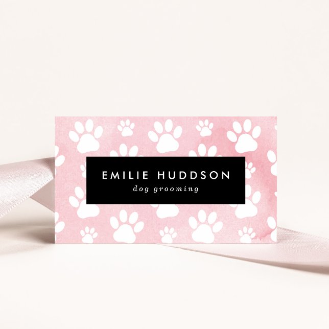 Muster von Pfoten, Hunde-Groomer, Hunde-Walker, Pe Visitenkarte (Von Creator hochgeladen)