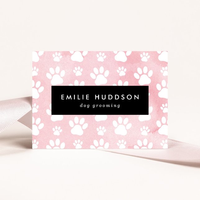 Muster von Pfoten, Hunde-Groomer, Hunde-Walker, Pe Visitenkarte (Von Creator hochgeladen)