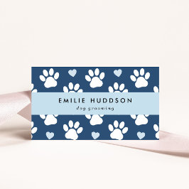 Muster von Pfoten, Hunde-Groomer, Hunde-Walker, Pe Visitenkarte