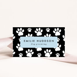 Muster von Pfoten, Hunde-Groomer, Hunde-Walker, Pe Visitenkarte