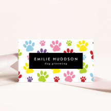 Muster von Pfoten, Hunde-Groomer, Hunde-Walker, Pe