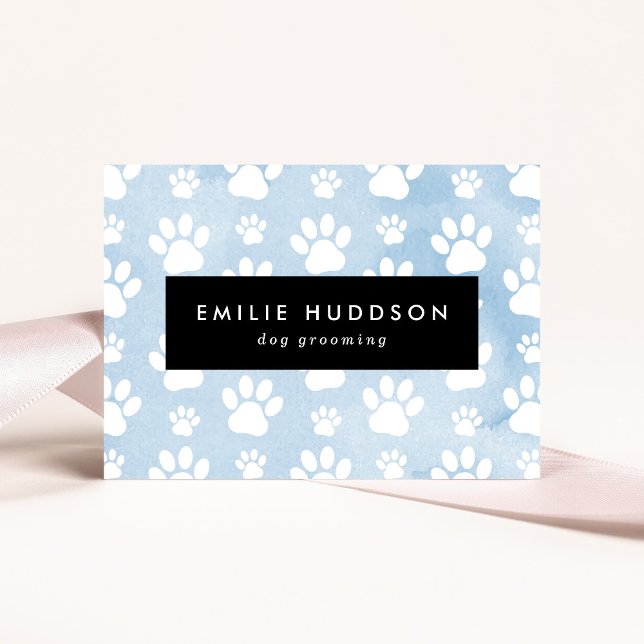 Muster von Pfoten, Hunde-Groomer, Hunde-Walker, Pe Visitenkarte (Von Creator hochgeladen)