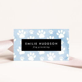 Muster von Pfoten, Hunde-Groomer, Hunde-Walker, Pe Visitenkarte