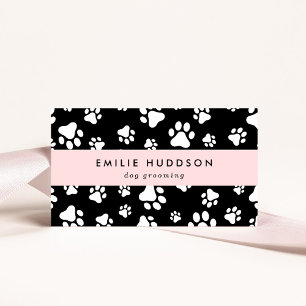 Muster von Pfoten, Hunde-Groomer, Hunde-Walker, Pe Visitenkarte