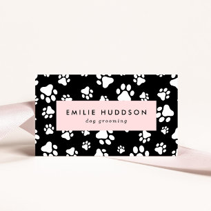 Muster von Pfoten, Hunde-Groomer, Hunde-Walker, Pe Visitenkarte