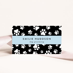 Muster von Pfoten, Hunde-Groomer, Hunde-Walker, Pe Visitenkarte