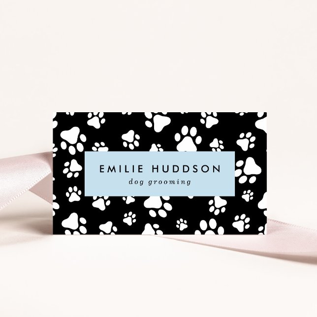 Muster von Pfoten, Hunde-Groomer, Hunde-Walker, Pe Visitenkarte (Von Creator hochgeladen)
