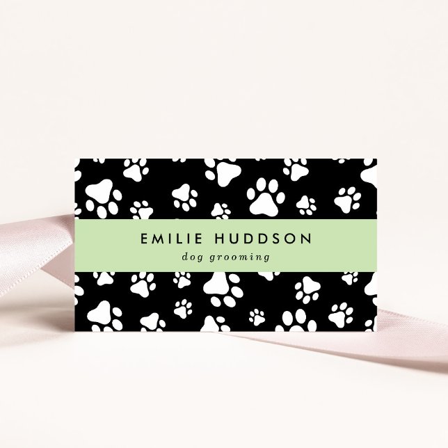 Muster von Pfoten, Hunde-Groomer, Hunde-Walker, Pe Visitenkarte (Von Creator hochgeladen)