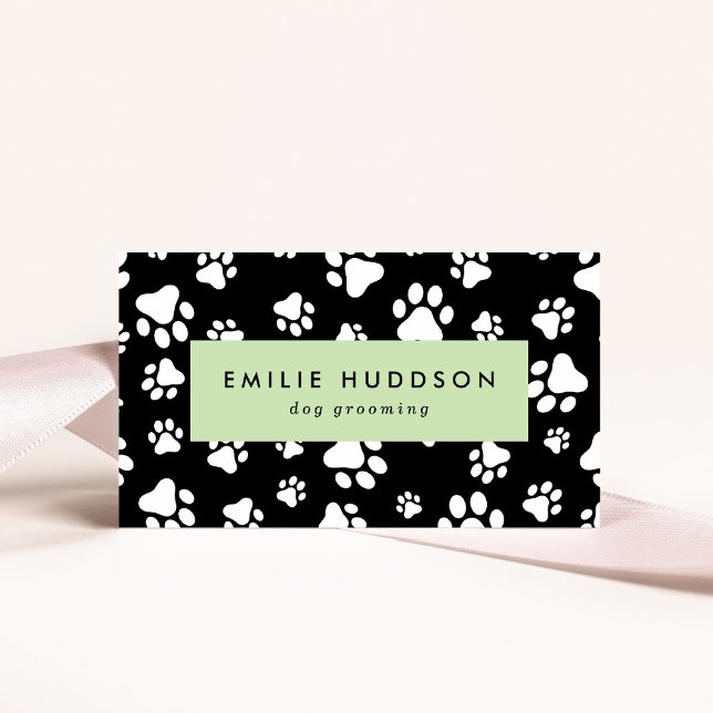 Muster von Pfoten, Hunde-Groomer, Hunde-Walker, Pe Visitenkarte (Von Creator hochgeladen)