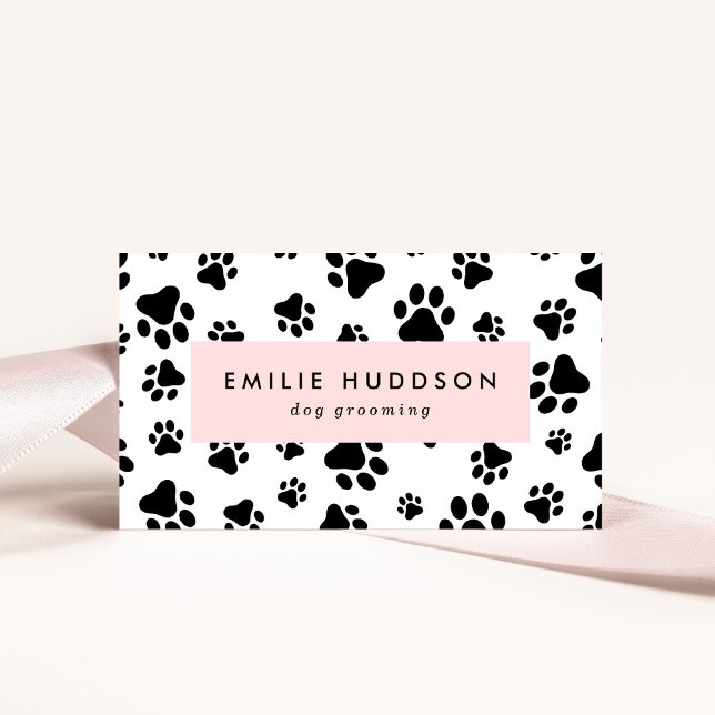 Muster von Pfoten, Hunde-Groomer, Hunde-Walker, Pe Visitenkarte (Von Creator hochgeladen)