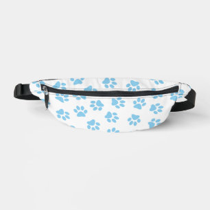 Muster von Pfoten, Hundeschäben, blaue Baby-Paws Bauchtasche