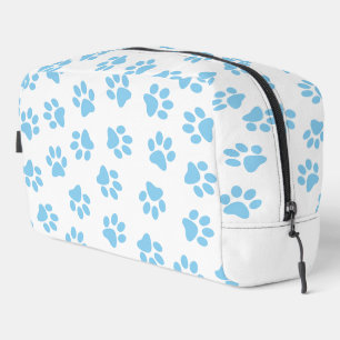 Muster von Pfoten, Hundeschäben, blaue Baby-Paws Waschbeutel