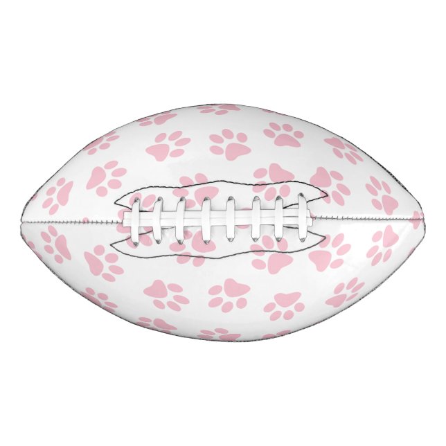 Muster von Pfoten, Hundeschrauben, Baby-Pink-Pfote Football (Vorderseite)