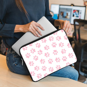 Muster von Pfoten, Hundeschrauben, Baby-Pink-Pfote Laptopschutzhülle