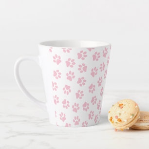 Muster von Pfoten, Hundeschrauben, Baby-Pink-Pfote Milchtasse