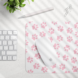 Muster von Pfoten, Hundeschrauben, Baby-Pink-Pfote Mousepad