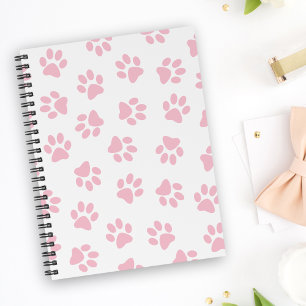 Muster von Pfoten, Hundeschrauben, Baby-Pink-Pfote Notizbuch