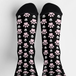 Muster von Pfoten, rosa Pfoten, Hundepfoten, Tierp Socken