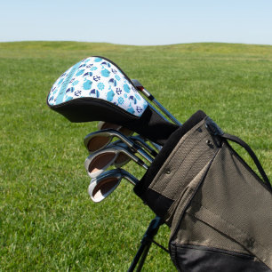 Muster von Walen, Blauen Walen, Ihr Name Golf Headcover