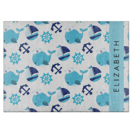 Muster von Walen, Blauen Walen, Ihr Name Schneidebrett