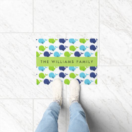 Muster von Walen, Niedlichen Walen, Ihr Name Fußmatte