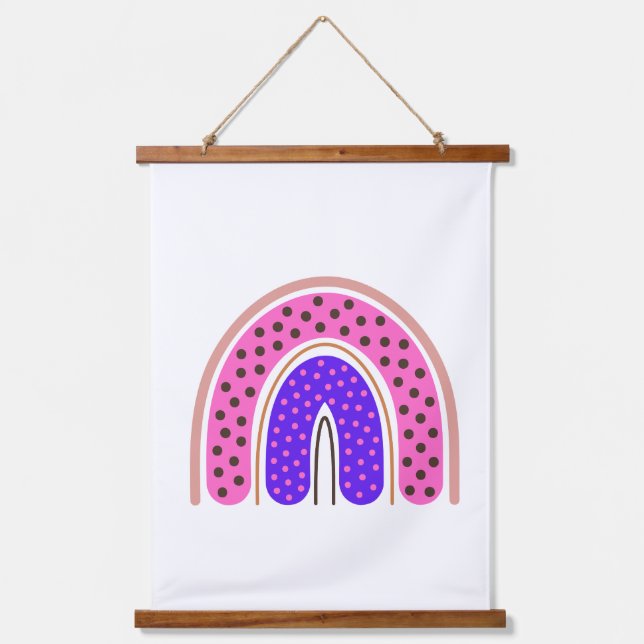 Muster Wandteppich Mit Holzrahmen (Vorderseite)