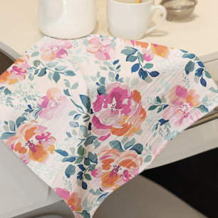 Muster Wasserfarbene Blume Elegantes Blumenmuster Geschirrtuch