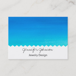 Muster Watercolor Blue Jeweldesign Visitenkarte