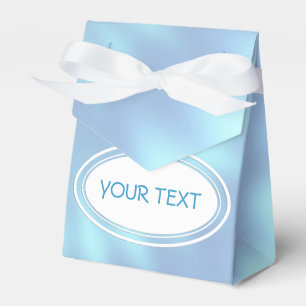 Muster - weicher hellblauer Glanz + Ihr Text Geschenkschachtel