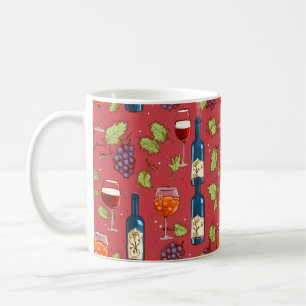 Muster Wein und Trauben Kaffeetasse