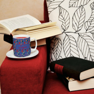 Muster Wildblumen Roter Mohnkaffee Tasse