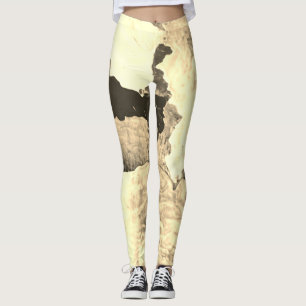 Muster-Workout aus Abstraktem, schwarzem und weiße Leggings