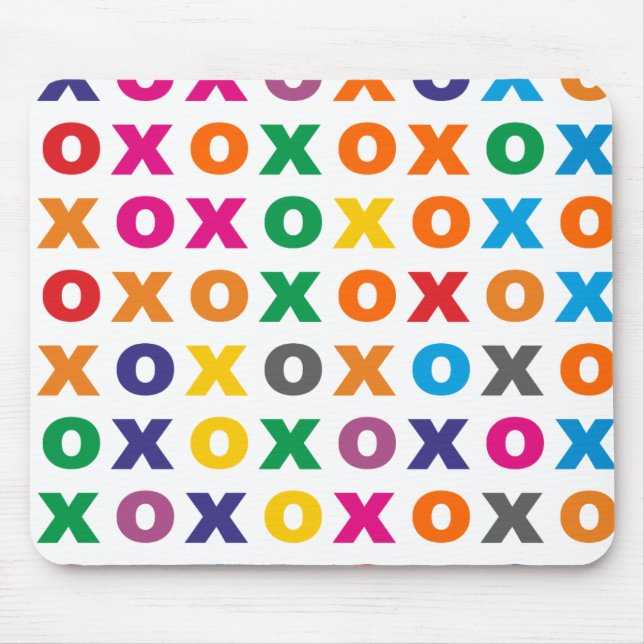 Muster XOXO pattern hugs kisses Mousepad (Vorne)