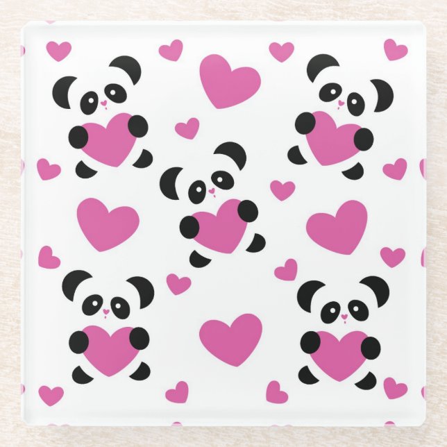 Muster zum Tag der Liebe Glasuntersetzer (Vorderseite)