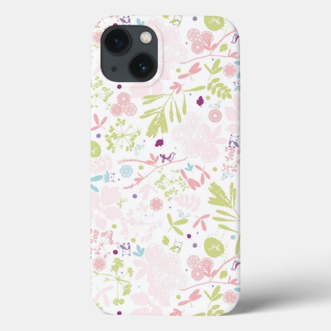 Musteranzeigen mit Blumen Case-Mate iPhone Hülle (Rückseite)