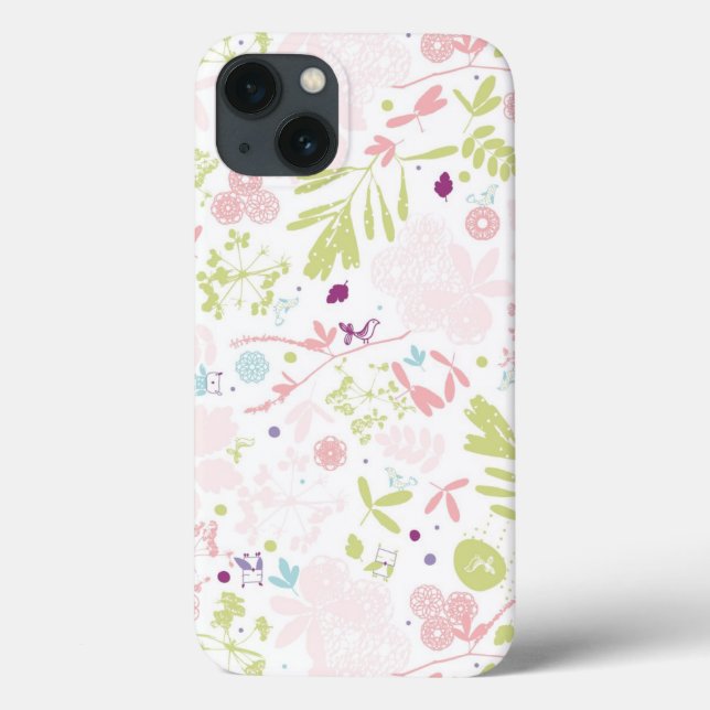 Musteranzeigen mit Blumen Case-Mate iPhone Hülle (Rückseite)