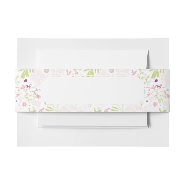 Musteranzeigen mit Blumen Einladungsbanderole (Vorderseite Beispiel)