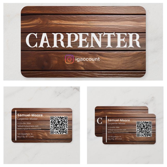 Musterbeispiel für den Carrier Kommerziell Visitenkarte (Carpenter Sample Model Design Commercial Business Card
)