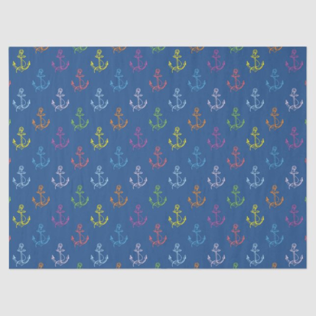 Musterbeispiel für nautische Bootanker Seidenpapier (Vorderseite)