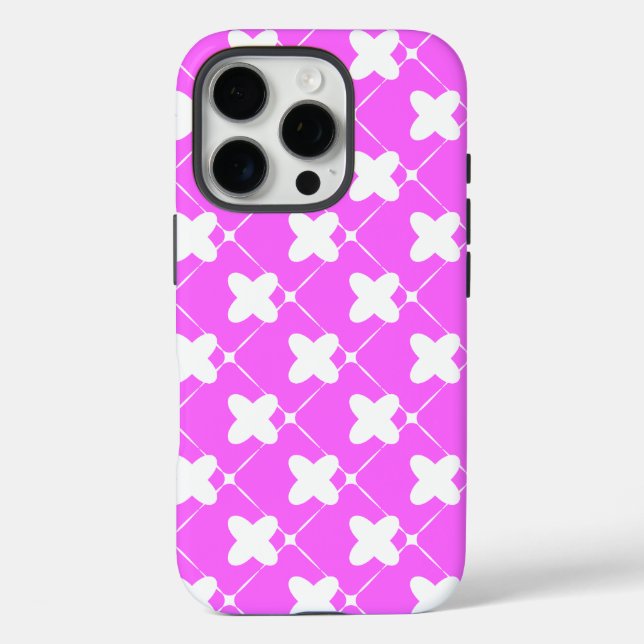 Musterdesign in Rosa und Weiß Case-Mate iPhone Hülle (Rückseite)