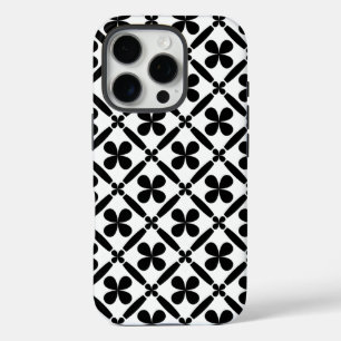Musterdesign in Schwarz und Weiß iPhone 16 Pro Hülle