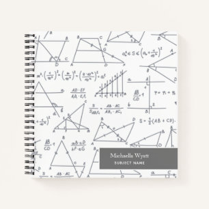 Musterdiagramm für personalisierte Mathematik Notizbuch
