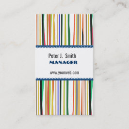 Musterfarbige Strips für Office Manager Visitenkarte