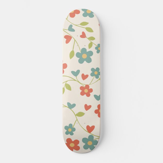 Musterfloralskateboard Skateboard (Vorderseite)