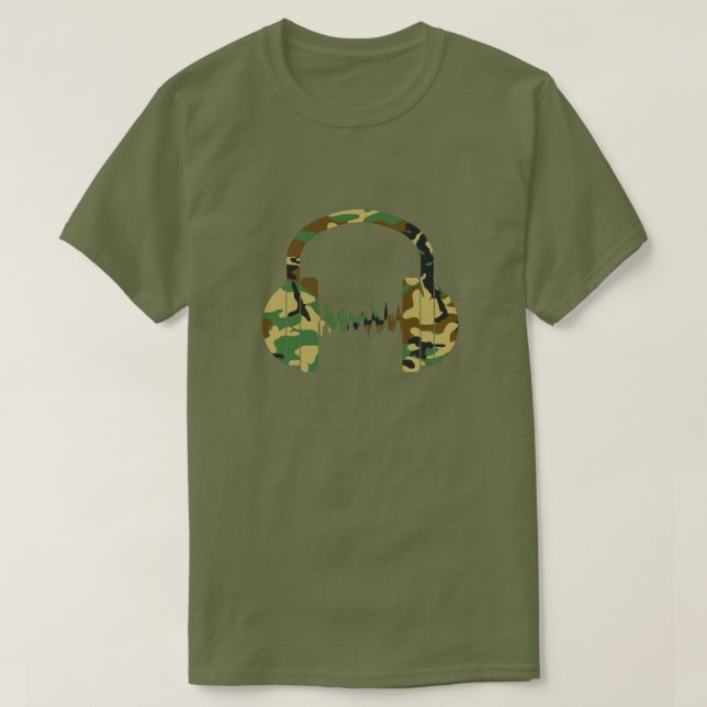 Mustergeräte für die Sommermonate Camouflage Kopfh T-Shirt (Design vorne)