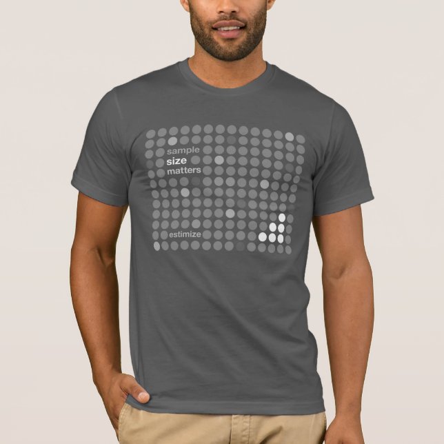 Mustergröße-Angelegenheiten - Estimize T-Shirt (Vorderseite)