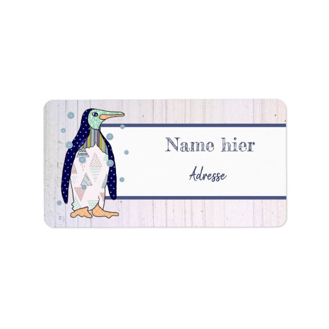 Musteringuin Adressaufkleber (Vorne)